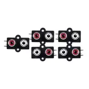 5pcs PCB Mount 2 Position Stereo Audio Video Jack Female Connector M9T96155