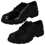 Girls Clarks 'Evyn Lace K' Chunky lace Up School Shoes - F & G Fitting