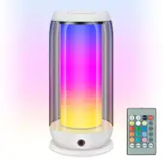 LED Table Lamp with Color Changing, Dimmable Desk Lamp with Remote, AC/USB Po...
