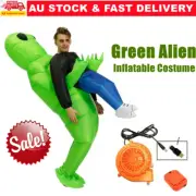 Kids Adult Green Alien Inflatable Costume Fancy Dress Party Halloween Suit Gift
