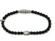 David Yurman Mens 5mm Southwest Bead Bracelet Black Onyx and Sterling Silver NWT