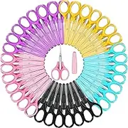72 Pcs Embroidery Scissors Set Small Craft Scissors for School Kids Lightweight Detail Stainless Steel Scissor with Protective Cover Straight Tip for DIY Sewing Student Office Teacher Art Supplies