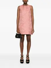 [Dolce & Gabbana] Dolce & Gabbana-Abito Corto A-Line In Jacquard Trapuntato A Fiori-Donna 44 IT