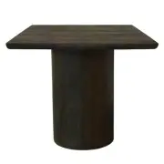 Pemberly Row 24" Solid Wood Square Top End Table in Dark Brown Finish