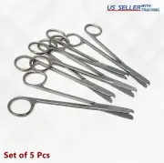 5x Spencer Stitch Scissors Surgical 5.5" Littauer Blunt/Hook Tip Suture Removal