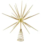 RETRO STARBURST CHRISTMAS TREE TOPPER / GOLDEN GLITTER STAR / 1960'S INSPIRED!