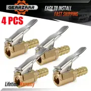 4Pcs 8mm Open Flow Air Chuck with Lock Connector Tire Inflator Valve and Clamp