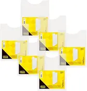 Idena 90168 File Box for DIN A4, Portrait Format, Polypropylene, Filling Height 4 cm, Transparent, Pack of 6
