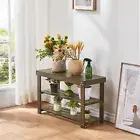Bamboo Shoe Rack Bench 3-Tier Sturdy Shoe Organizer Storage Shoe Shelf Holds ...