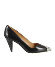 Pointed stitched high heels 37 Black