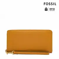 在飛比找momo購物網優惠-【FOSSIL】Logan 多層真皮拉鍊RFID防盜長夾-土