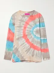 [The Elder Statesman] The Elder Statesman - Geode Tie-dyed Cotton And Cashmere-blend Jersey T-shirt - Multi - small small Multi