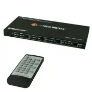 J-Tech Digital 4x4 HDMI Matrix Switch 1080P Downscaler HDCP2.2 EDID w IR Remote