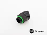 Bitspower G1/4" Matt Black Rotary 30-Degree IG1/4" Extender [BP-MB30R]