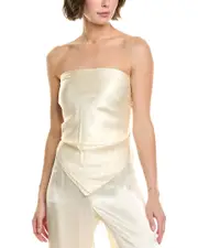 Enza Costa Textured Satin Scarf Top