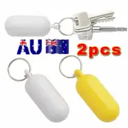 2Pcs Fender Float Keychain Floating Buoyant Key Ring Marine Sailing Boat Keyring
