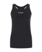logo-print racer-back tank top S,XS Black