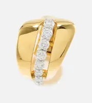 [Yeprem] Yeprem Whisper 18kt gold ear cuff with diamonds One Size gold