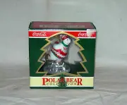 COCA COLA POLAR BEAR COLLECTION COKE ORNAMENT 1995 - Polar Bear Skating on Ice