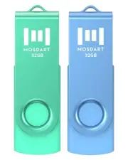 32GB USB2.0 Flash Drive, with Keychain Loop, Swivel Design with LED Light, FA...