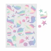 Narwhal Foil Sticker Sheets, Stationery, 24 Pieces
