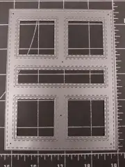 Universal Die Cut Tool Thin Metal Emboss Card 5 Window Stitch background letter