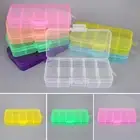 Sleek and Compact Storage Box Case with 10 Adjustable Grids for Jewelry Pills