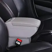 Central Store Content Box, for Nissan, Livina Double Layer Large Space Armrest Box with Ashtray USB Charging Car Modification Acce Door Handle Protection Film(F Style Gray)