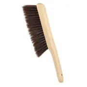 Broom Brush Soft Bristles with Handle for Fireplace Sofa, Brown