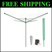Compact Folding Lift-O-Matic 4 Arm Clothesline - Includes Ground Spike & Cover