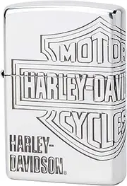 ZIPPO HDP-33 Silver Harley-Davidson Japanese Limited Edition 3-Sided Continuous Etching Lighter, Height 2.2 x Width 1.5 x Thickness 0.5 inches (5.5 cm) x Width 1.5 inches (3.8 cm) x Thickness 0.5