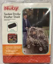 NUBY Tandem Stroller Weather Shield w/Storage Bag NEW