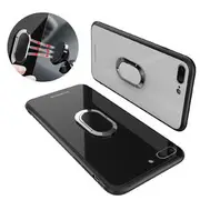 Bakeey 360?&deg; Rotation Ring Kickstand Magnetic Glass Protective Case for iPhone 7/7 Plus/8/8 Plus IPHONE 7 PLUS/8 PLUS WHITE