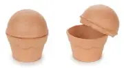 Paper Mache CUPCAKE BOX - Lot of 6 - Ready to Paint - 3.5" tall x 3" w