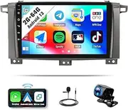 SIXWIN Android Car Stereo for Toyota Land Cruiser LC100/GXR 2003-2006 with Wireless CarPlay Android Auto Mirror Link 2G+64G 9 Inch Touchscreen Bluetooth GPS Navigation WiFi FM Backup Camera MIC