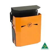 VONNIES 20L FRONT FOLDING WATER FUEL JERRY CAN HOLDER MOUNT P/COATED BLAK/ORANGE