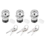 3Pcs 19mm 2 Positions 2NO 2NC Electric Key Lock Push Button Switch