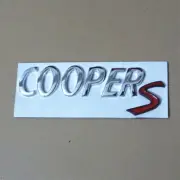 1x Chrome Silver COOPER Red Black S Metal Badge Sticker Decal Emblem Turbo Trunk (for: Renault)