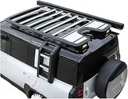 New 4X4 Cargo Carriers Car Roof Luggage Rack Platform Roof Racks Compatible for Land Rover Defender 110 90 Custom(Black)