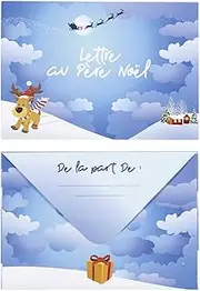 THE CONCEPT FACTORY, EC0002 Set of 4 Letters to Santa to Decorate, Set Letter to Santa to Decorat: Creativity, Personalization, Complete, Practical