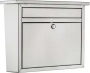 Maya™ Locking, Wall-Mounted Mailbox for Outside, Metal Stainless Steel Medium Ma