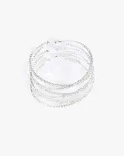 Crystal Cross Over Row Bracelet