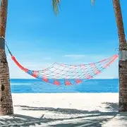 Camping Hammock, Hammock Rope Nylon Mesh Hammock, Outdoor Garden Hammock, Camping Supplies Accessories Hammock Net with Saving Space for Courtyard, Parks, Beaches, Self Driving