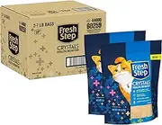 Fresh Step Crystals Health Monitoring Cat Litter, Unscented, Lightweight Crystals Litter Checks Urine pH Levels to Monitor Cat Health, Helps Control Odors, 14 Lbs Total (2 Pack of 7 Lb Bags)