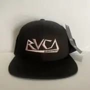 RVCA Pink Embroided "The Classics " Snapback Men's Black Cap Adjustable Snapback