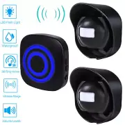 Home Wireless Driveway Alarm System 1 Receiver + 2 Sensors 656FT Long Range T9Z9
