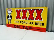 XXXX BEER ON TAP SIGN LARGE METAL QLD XXXX MAN SIGN