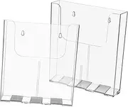 UTHCLO 2 Pcs Wall Mounted File Rack Magazine Rack Holder Bulletin Paper Holder Tabletop Record Display Wall Document Holder Wall Mounted File Holder Wall File Organize Transparent Acrylic