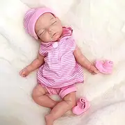 Aniiyy Full Body Silicone Reborn Baby, 11 Inch Newborn Girl Realistic Doll