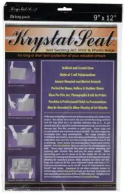Krystal Seal Art and Photo Bags - Resealable Archival Storage Bags Art Sleeve...